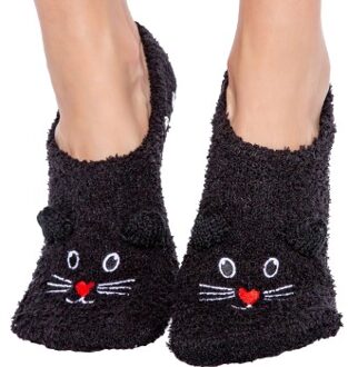Fun Socks Bruin,Zwart - One Size
