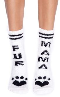 Fun Socks Fur Mama * Actie * Wit,Versch.kleure/Patroon - One Size