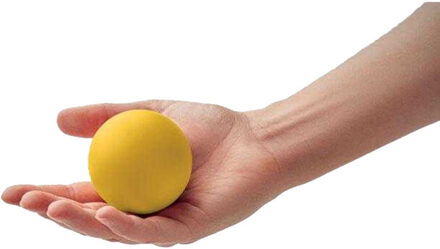 Funball rubber stuiterbal Geel - One size