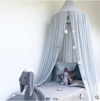 Functie Chiffon Klamboe Baby Kids Prinses Bed Luifel Bedcover Anti-Muggen Insect Gordijn Beddengoed Koepel Tent Blauw