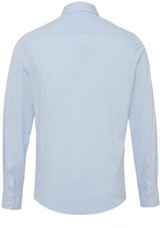 Functional Lange Mouw Overhemd Micro Print Light Blue   38 Blauw