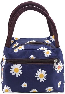 Functionele Patroon Cooler Lunchbox Draagbare Geïsoleerde Canvas Lunch Tas Thermische Voedsel Picknick Lunch Tassen Voor Vrouwen Kids klein chrysanthemum