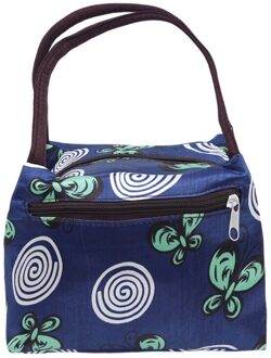 Functionele Patroon Cooler Lunchbox Draagbare Geïsoleerde Canvas Lunch Tas Thermische Voedsel Picknick Lunch Tassen Voor Vrouwen Kids vlinder ring