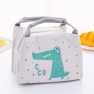 Functionele Patroon Koeler Eenhoorn Lunchbox Draagbare Geïsoleerde Canvas Lunch Tas Thermische Voedsel Picknick Lunch Tassen Voor Vrouwen Kids krokodil
