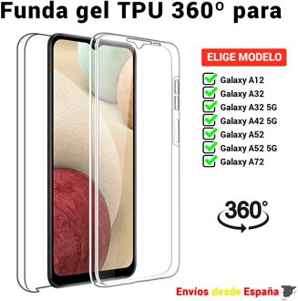 Funda Tpu 360 Para Samsung Galaxy A02s A12 A32 A42 A52 A72 5G. Carcasa Completa Doble Cara Transparente De Silicona Para Movil A42 5G