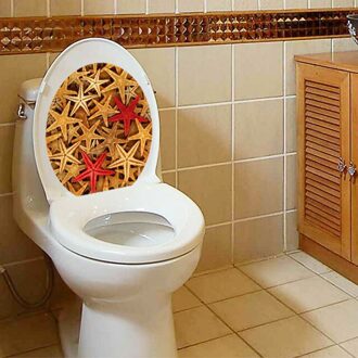 [Fundecor] Waterdichte Zeester Wc Sticker Voor Badkamer Decoratie Muurstickers Adesivos Para Banheiro Decoracao Home Decor