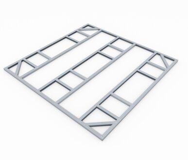 Fundering Vloerframe Tuinhuis - Omvang 10x10 - 299x295x5cm