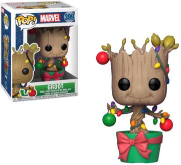 FUNKO Beeldje Funko Pop! Marvel: Holiday Groot (met lichten en ornamenten)