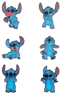 FUNKO Disney Loungefly Enamel Pins Stitch Funny Faces Display (12)