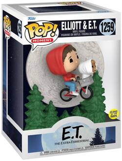 FUNKO E.T. the Extra-Terrestrial POP! Moment Vinyl Figure Elliot and ET Flying (GITD) 9cm