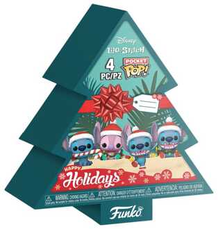 FUNKO Lilo&Stitch Holiday 2025 Pocket POP! Vinyl Figure 4-Pack Tree Holiday Box 4 cm