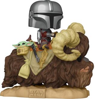 FUNKO Mando on Bantha with Child in Bag - Funko Pop! Deluxe - The Mandalorian