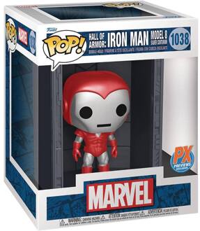 FUNKO Marvel POP! Deluxe Vinyl Figure Hall of Armor Iron Man Model 8 Silver Centurion PX Exclusive 9 cm