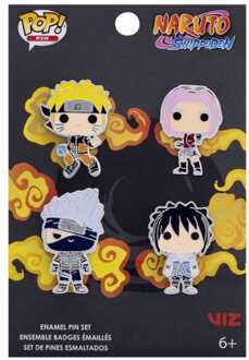 FUNKO Naruto POP! Enamel Pins 4-Set Team 7 4cm