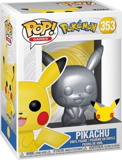 FUNKO Pokémon POP! Games Vinyl Figure Pikachu Silver Edition 9 cm