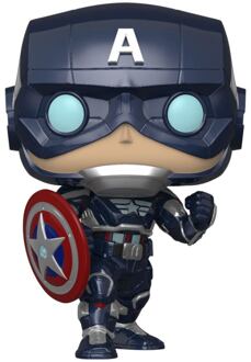 FUNKO Pop! Avengers Game - Stark Tech Suit Captain America 9 Cm