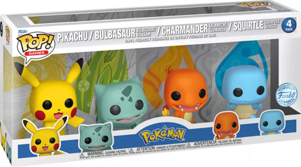 FUNKO Pop! - Pokemon Kanto Starters (4-pack)