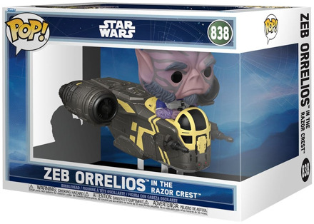 FUNKO Pop! Ride - Mandalorian & Grogu - Zeb Orrelios in the Razor Crest #838