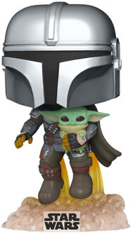 FUNKO Pop Star Wars: The Mandalorian Flying with JetPack and Child - Funko Pop #402
