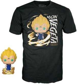 FUNKO Pop! & Tee: Dragon Ball Z - Majin Vegeta Glow in the Dark T-Shirt Size L