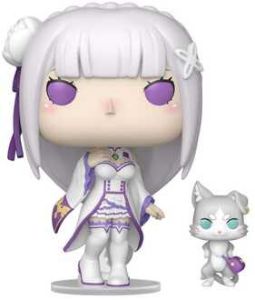FUNKO Re:Zero POP!&Buddy Animation Vinyl Figures Emilia w/Puck 9 cm