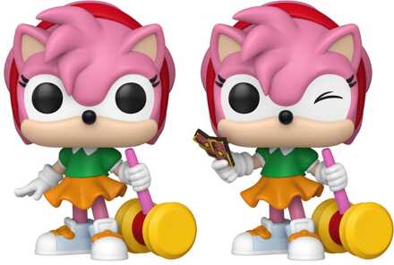 FUNKO Sonic - The Hedgehog POP! Games Vinyl Figures Amy Rose with Piko Hammer with Chase 9 cm Assortment (6)