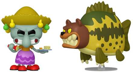 FUNKO SpongeBob SquarePants POP! Animation Vinyl Figure 2-Pack Squidward & Sea Bear 9 cm
