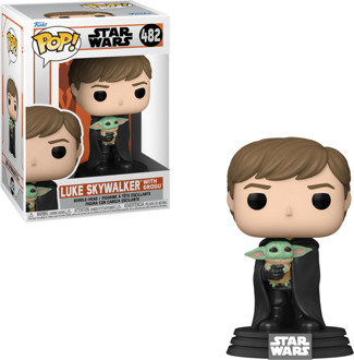FUNKO Verzamelfiguur Funko Pop! Star Wars: Mandalorian - Luke with Grogu 482 Multikleur
