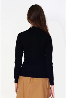 Funnel neck zwart - L