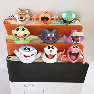 Funny 3D Bookmark New Sea Animals Book Markers as Reading School Stationery Gift Shark Panda Koala Bookmark Distributor Price