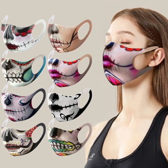 Funny 3d Printed Washable Reusable Cloth Face Mask Pm2.5 Dustproof Sunscreen Mouth Masks Outdoor Cycling Mask Mascarillas#LR2