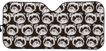 Funny Animal Zomer Auto Zonnescherm Groen Fret Print Universele Zonnescherm Voor Auto Accessoires Zonnescherm Covers YY3045HC