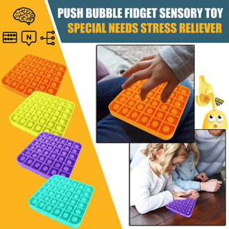 Funny Antistress Toys Push Bubble Fidget Sensory Toy Autism Special Needs Stress Reliever Toys Squishy антистресс Adult Kids Toy
