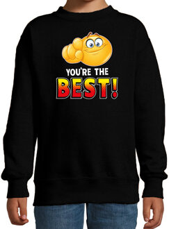 Funny emoticon sweater You are the best zwart kids 7-8 jaar (122/128)