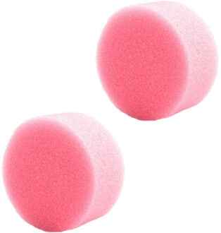 Funny Fashion 2x stuks grimas schmink sponsjes - rond - D6 x H3 cm