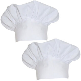 Funny Fashion 3x stuks witte koksmutsen verkleed accessoire