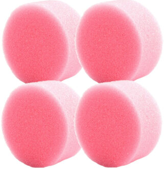 Funny Fashion 4x stuks grimas schmink sponsjes - rond - D6 x H3 cm