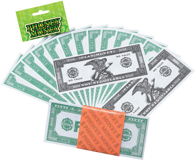 Funny Fashion 50x Nep dollar biljetten van 100 dollar