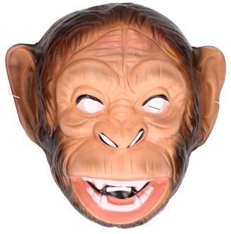 Funny Fashion apen - aap - chimpansee - dieren verkleed masker - plastic - voor volwassenen