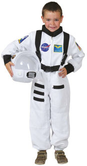 Funny Fashion Astronauten verkleedkostuum voor kinderen 128 - Carnavalskostuums Wit