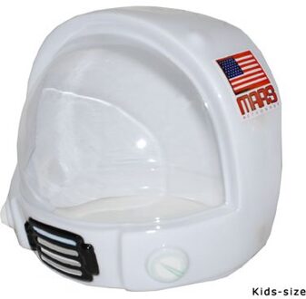 Funny Fashion Astronautenhelm voor kinderen - Space Ruimte helm - wit - Plastic - Klitteband