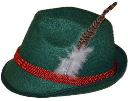 Funny Fashion bayern Oktoberfest feesthoedjes groen met veertje