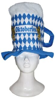 Funny Fashion Beieren bierpul hoed - voor volwassenen - verkleedaccessoires - oktoberfest - bierfeest Multi