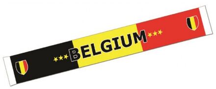 Funny Fashion Belgie supporters sjaal 150 cm - Verkleedsjaals Multikleur