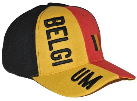 Funny Fashion Belgische supporters cap/pet - Landen vlaggen feestartikelen - Verkleedhoofddeksels Multikleur