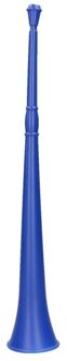 Funny Fashion Blauwe vuvuzela grote blaastoeter 48 cm - Speelgoedinstrumenten