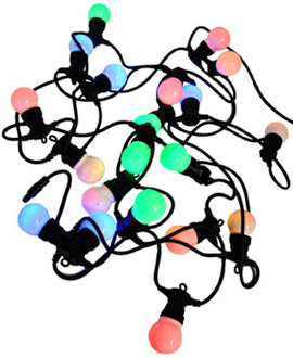 Funny Fashion Buiten feestverlichting LED lichtsnoer gekleurde lichtjes 12,5 meter