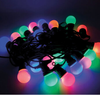 Funny Fashion Buiten feestverlichting lichtsnoer gekleurde lichtjes 12,5 meter - Binnen/buiten verlichting Multi