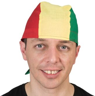 Funny Fashion Carnaval bandana rood/geel/groen
