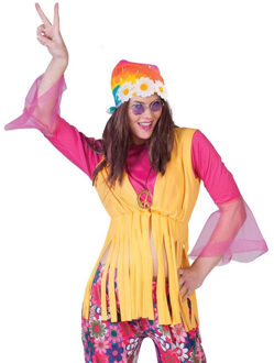 Funny Fashion Carnaval/festival hippie flower power bandana met bloemen
